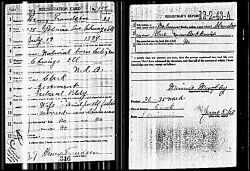 WWI Draft Registration Card of Henry Frandsen